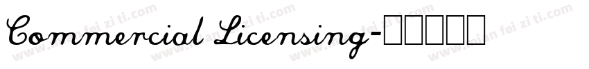 Commercial Licensing字体转换